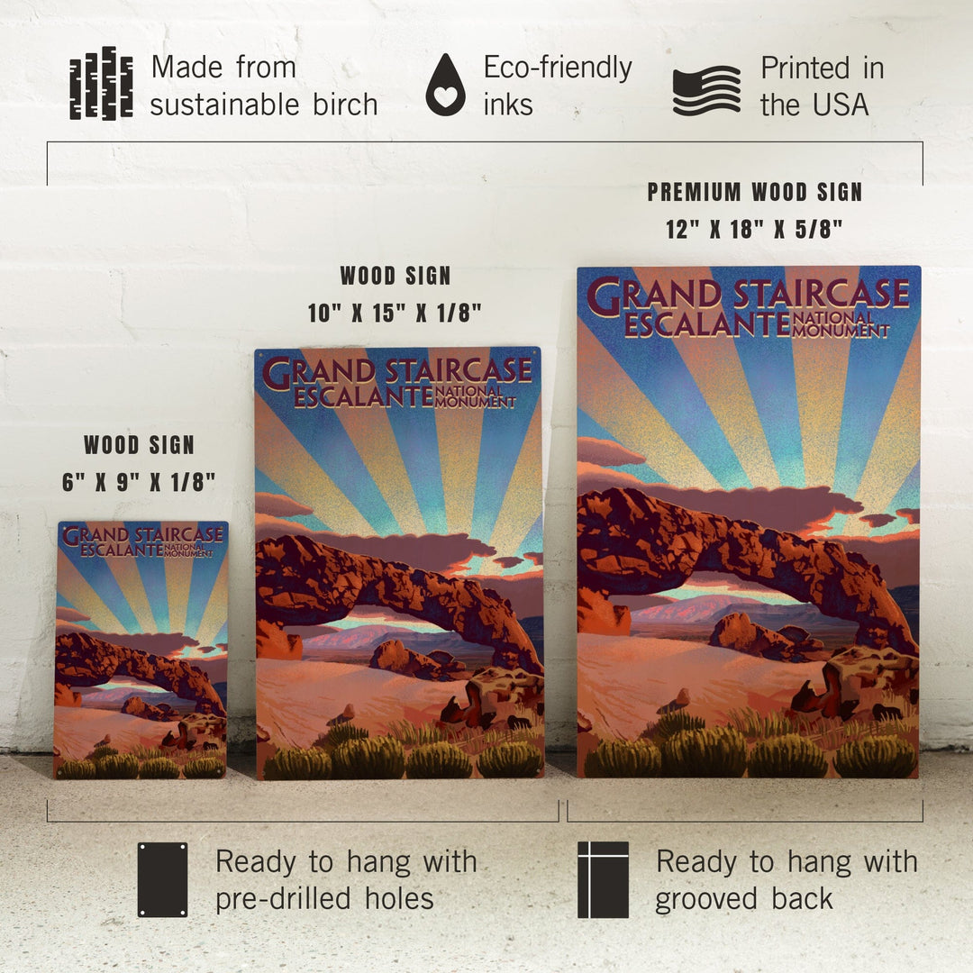 Grand Staircase-Escalante National Monument, Utah, Lantern Press Artwork, Wood Signs and Postcards - Lantern Press