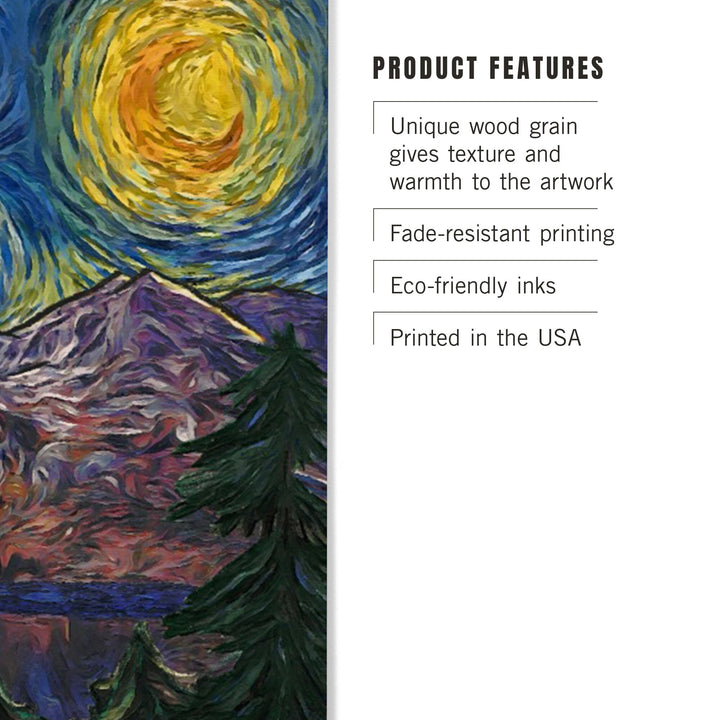 Grand Teton National Park, Wyoming, Jenny Lake, Starry Night National Park Series, Lantern Press Artwork, Wood Signs and Postcards - Lantern Press