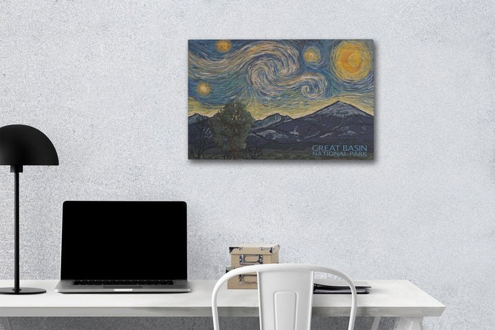 Great Basin National Park, Starry Night National Park Series, Lantern Press Artwork, Wood Signs and Postcards - Lantern Press