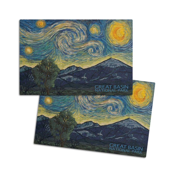 Great Basin National Park, Starry Night National Park Series, Lantern Press Artwork, Wood Signs and Postcards - Lantern Press