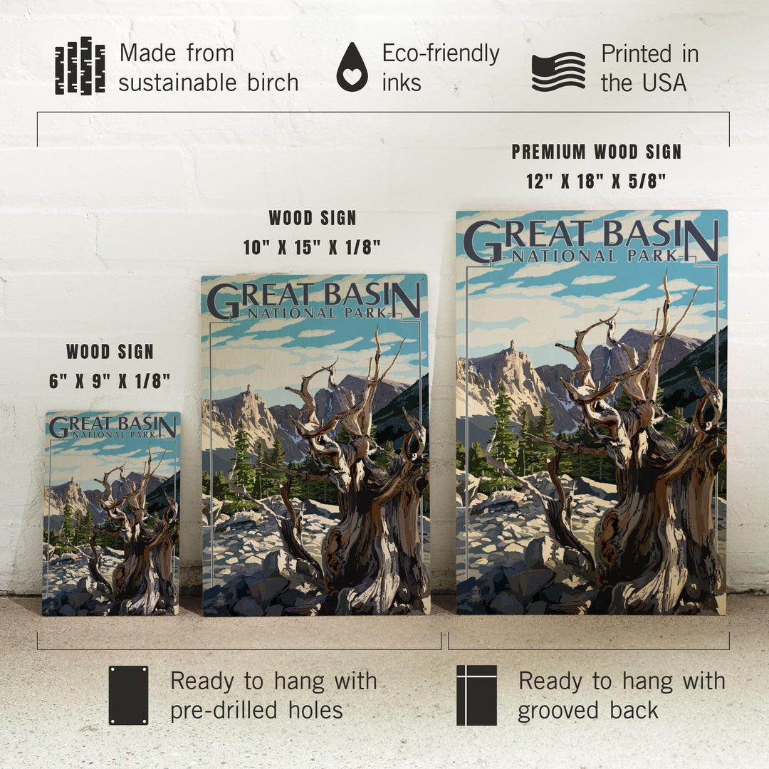 Great Basin National Park, Wheeler Peak, Lantern Press Artwork, Wood Signs and Postcards - Lantern Press