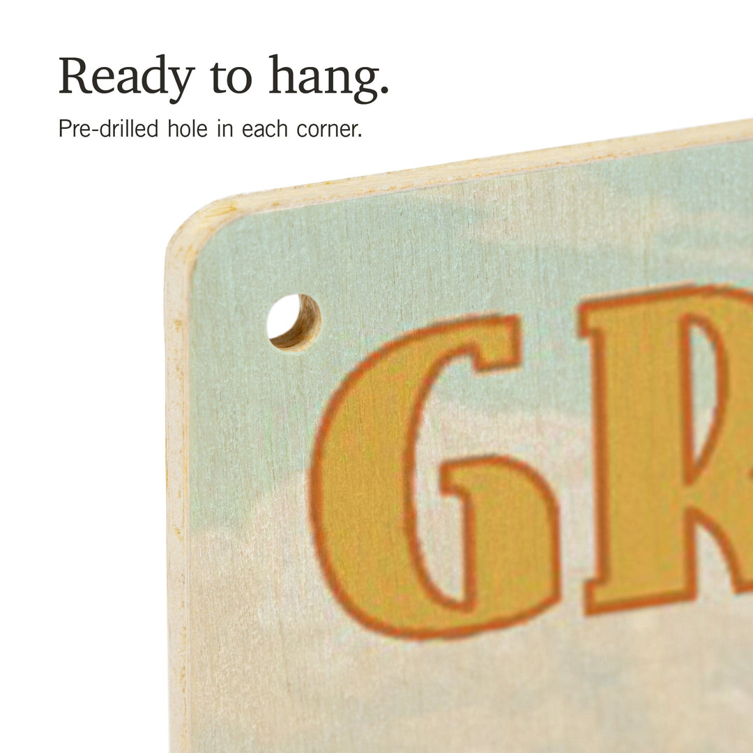 Great Lakes, Michigan, Kayak Scene, Lantern Press Artwork, Wood Signs and Postcards - Lantern Press