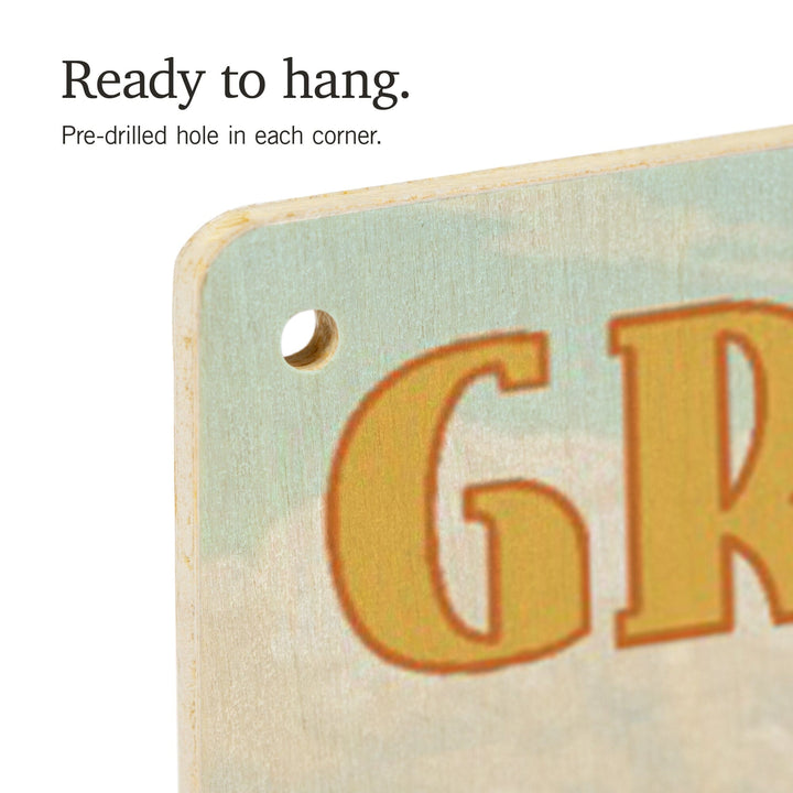 Great Lakes, Michigan, Kayak Scene, Lantern Press Artwork, Wood Signs and Postcards - Lantern Press