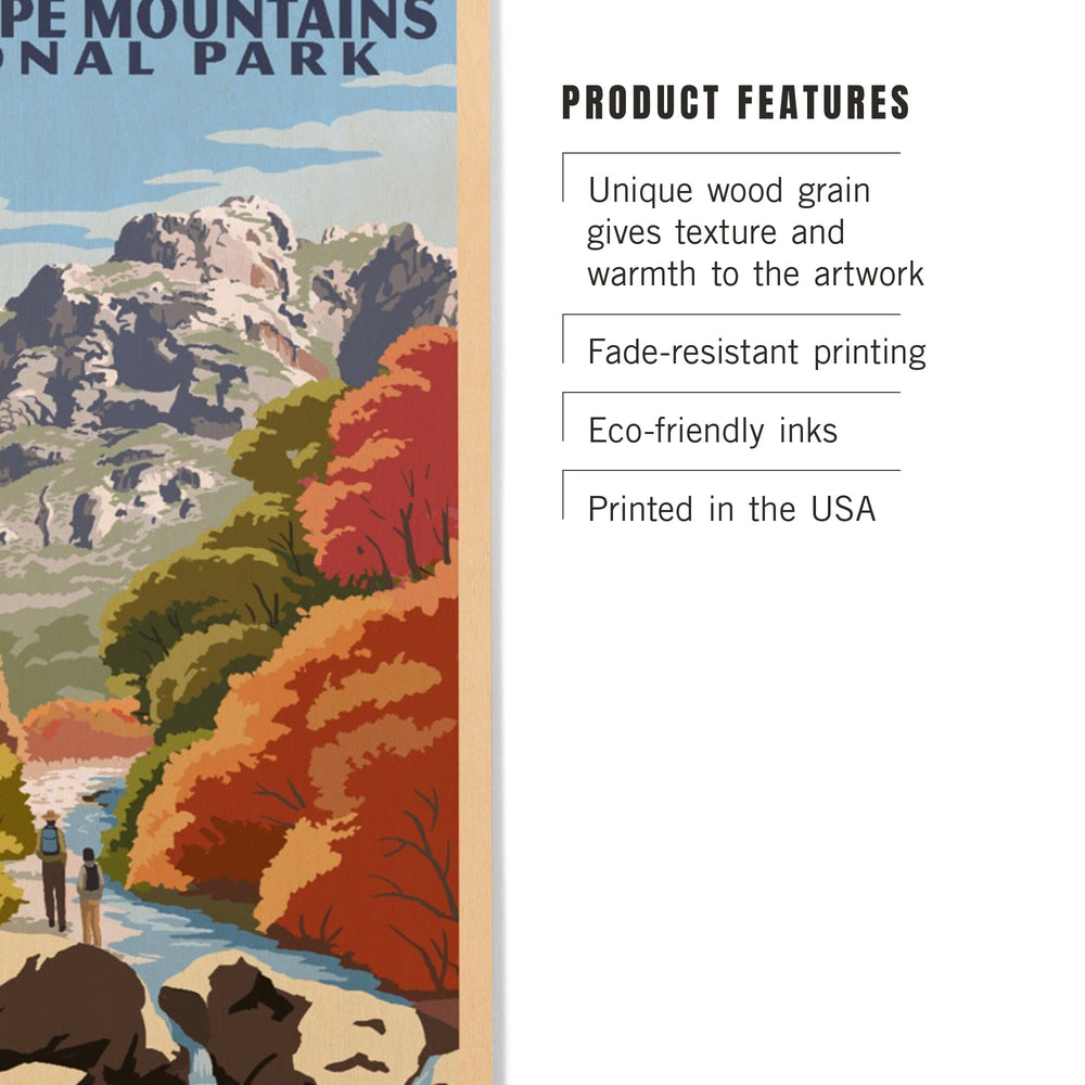 Guadalupe Mountains National Park, WPA Style, Lantern Press Artwork, Wood Signs and Postcards - Lantern Press