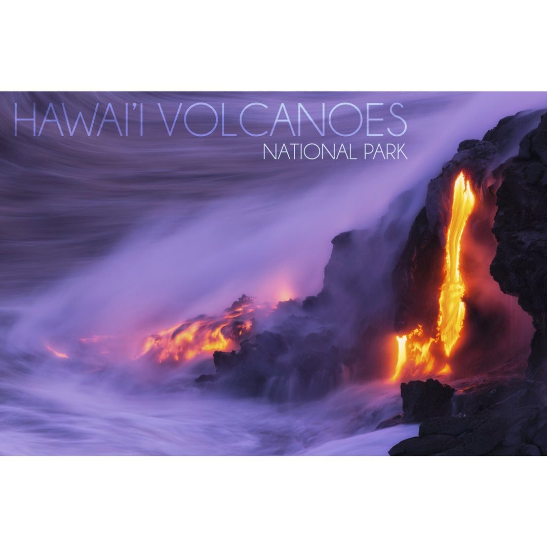 Hawaii Volcanoes National Park, Lava Flow, Lantern Press Photography, Stretched Canvas - Lantern Press