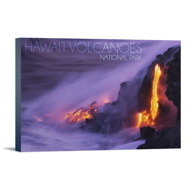 Hawaii Volcanoes National Park, Lava Flow, Lantern Press Photography, Stretched Canvas - Lantern Press