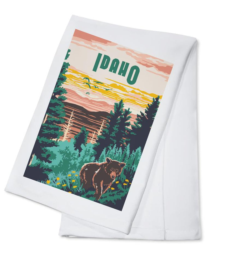 Idaho, Explorer Series, Organic Cotton Kitchen Tea Towels - Lantern Press