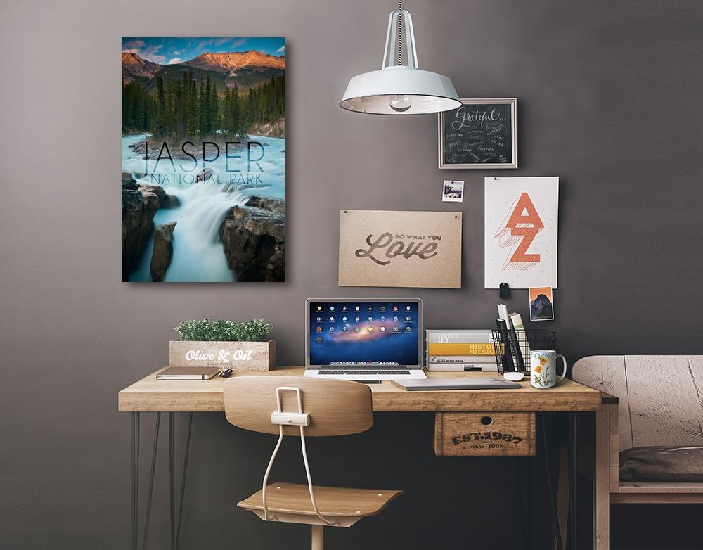 Jasper National Park, Alberta, Canada, Sunwapta Falls, Lantern Press Photography, Stretched Canvas - Lantern Press