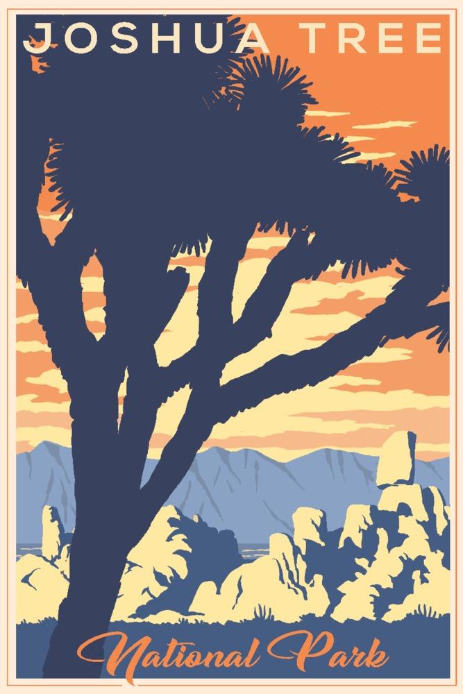 Joshua Tree National Park, California, Lithograph, Art & Giclee Prints - Lantern Press