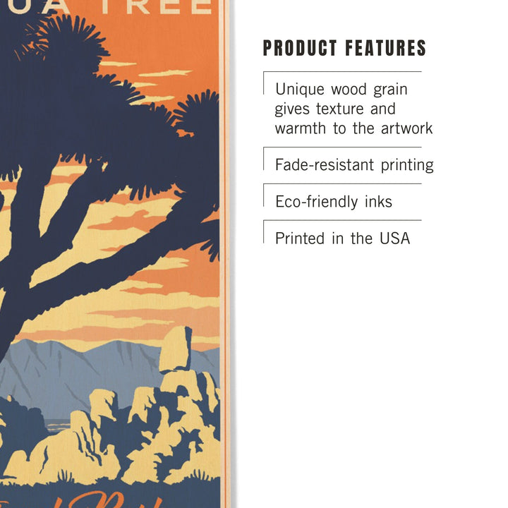 Joshua Tree National Park, California, Lithograph, Lantern Press Artwork, Wood Signs and Postcards - Lantern Press