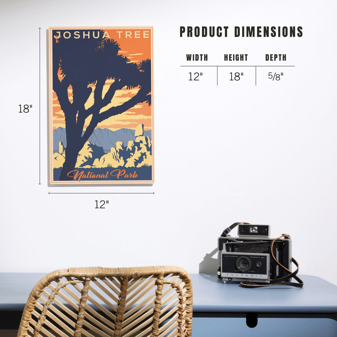 Joshua Tree National Park, California, Lithograph, Lantern Press Artwork, Wood Signs and Postcards - Lantern Press