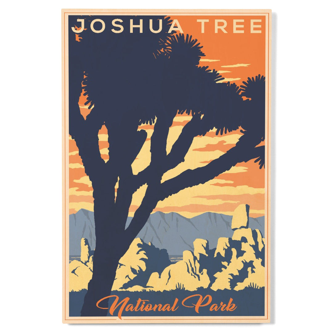 Joshua Tree National Park, California, Lithograph, Lantern Press Artwork, Wood Signs and Postcards - Lantern Press