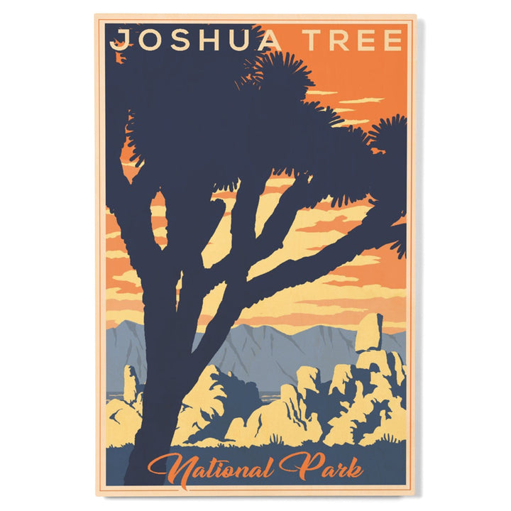Joshua Tree National Park, California, Lithograph, Lantern Press Artwork, Wood Signs and Postcards - Lantern Press