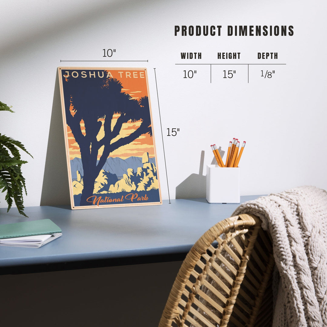 Joshua Tree National Park, California, Lithograph, Lantern Press Artwork, Wood Signs and Postcards - Lantern Press