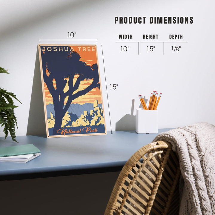 Joshua Tree National Park, California, Lithograph, Lantern Press Artwork, Wood Signs and Postcards - Lantern Press