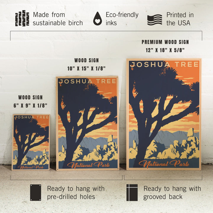 Joshua Tree National Park, California, Lithograph, Lantern Press Artwork, Wood Signs and Postcards - Lantern Press