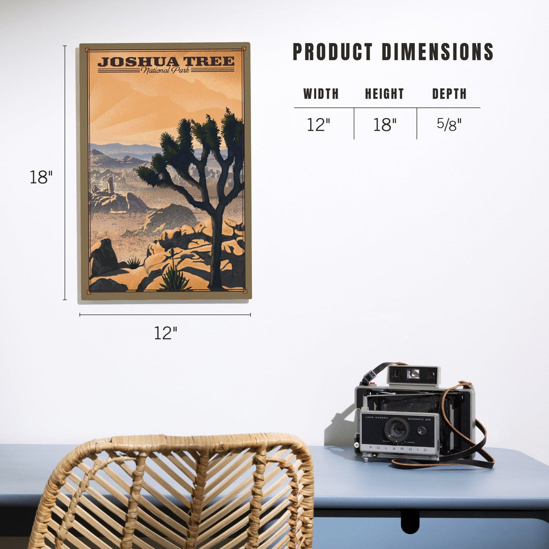 Joshua Tree National Park, California, Lithograph National Park Series, Lantern Press Artwork, Wood Signs and Postcards - Lantern Press
