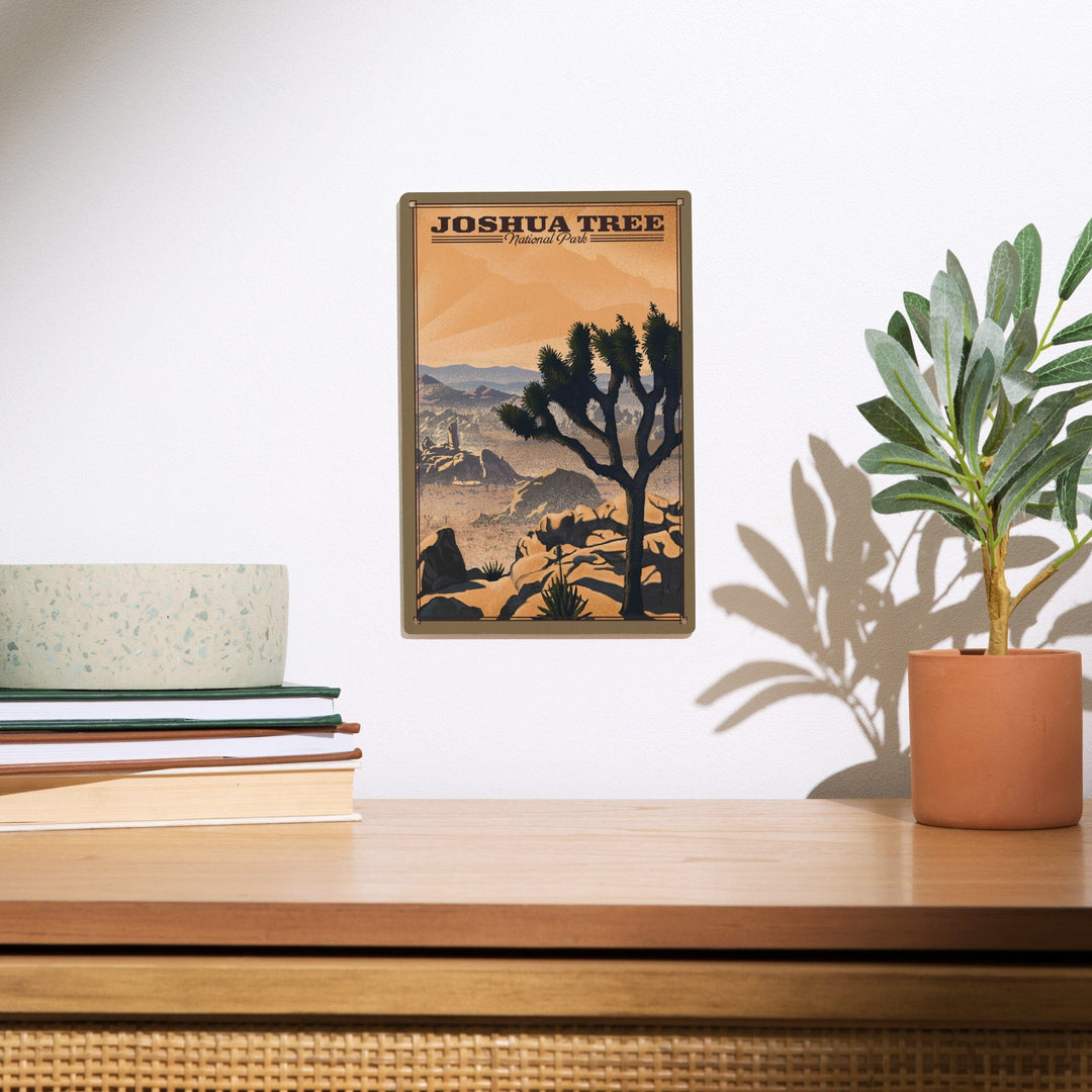 Joshua Tree National Park, California, Lithograph National Park Series, Lantern Press Artwork, Wood Signs and Postcards - Lantern Press