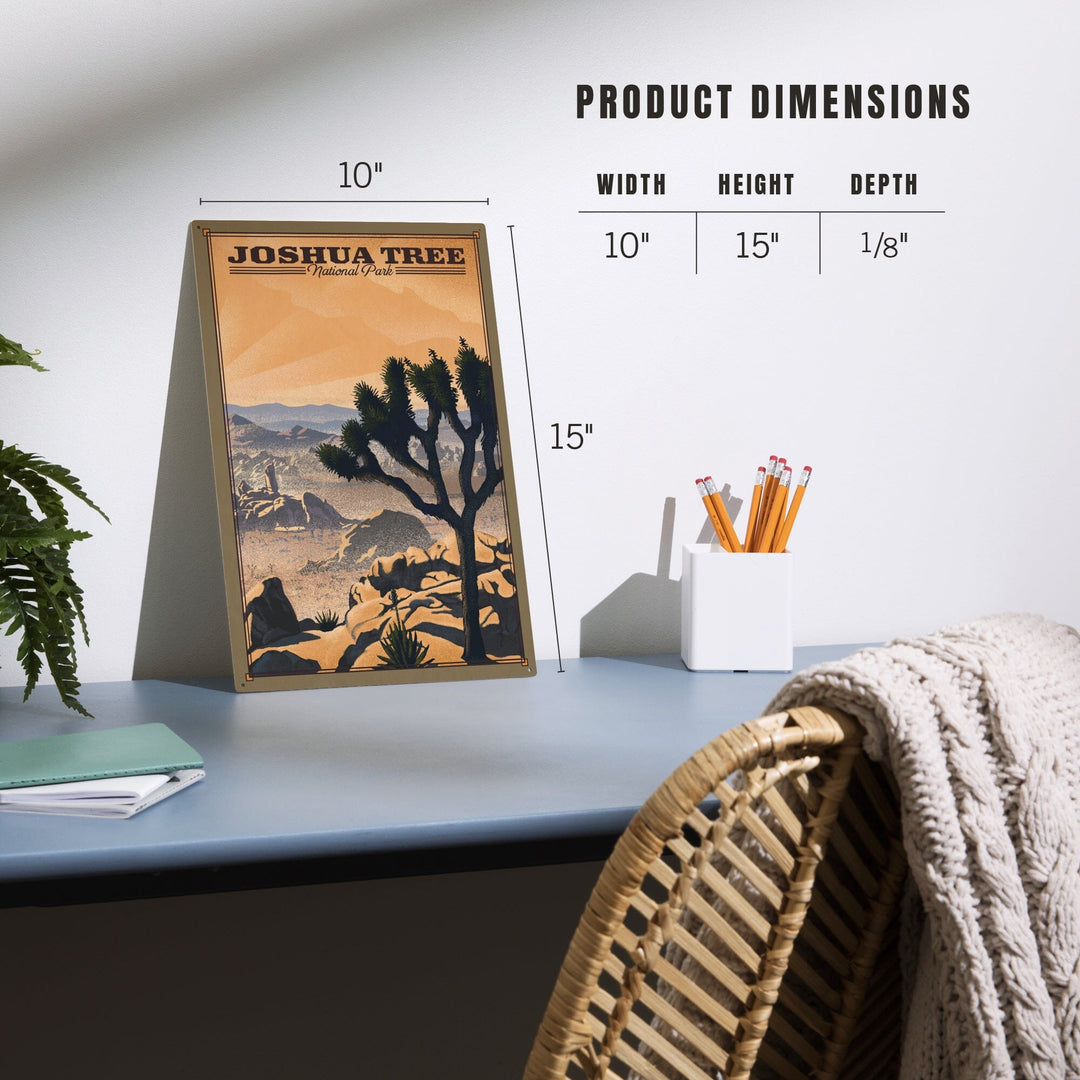 Joshua Tree National Park, California, Lithograph National Park Series, Lantern Press Artwork, Wood Signs and Postcards - Lantern Press