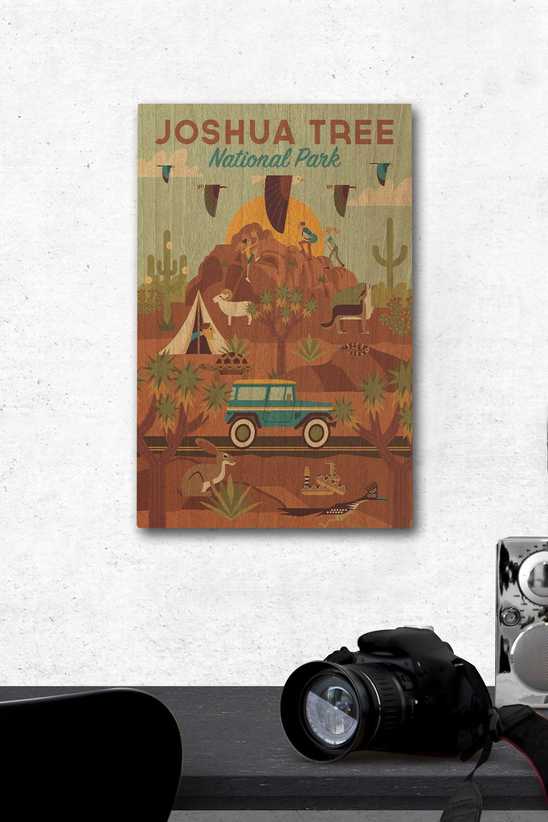 Joshua Tree National Park Geometric, Wood Signs and Postcards - Lantern Press