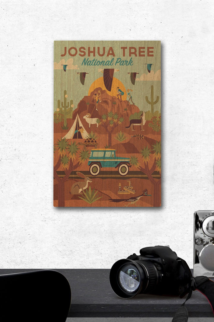 Joshua Tree National Park Geometric, Wood Signs and Postcards - Lantern Press
