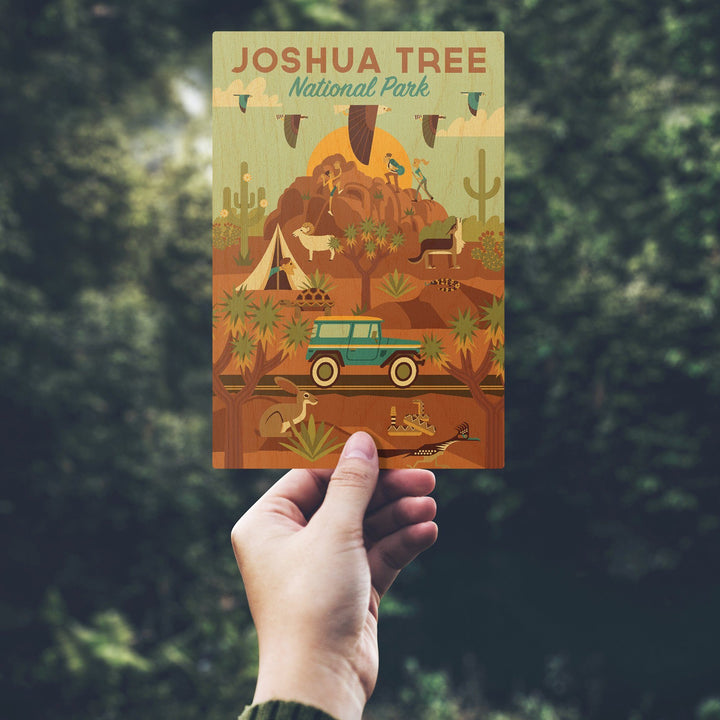 Joshua Tree National Park Geometric, Wood Signs and Postcards - Lantern Press