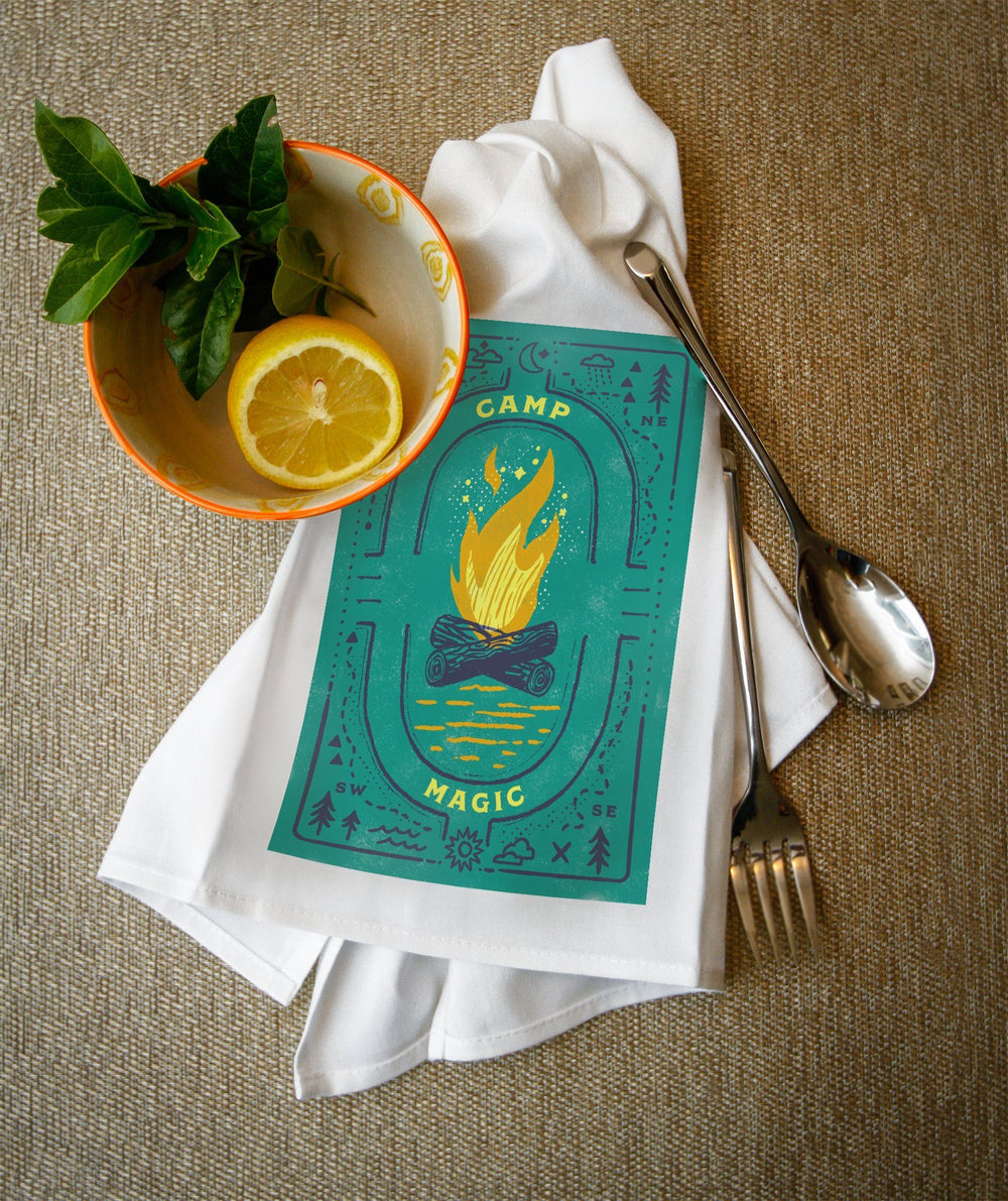 Lake Life Series, Camp Magic, Organic Cotton Kitchen Tea Towels - Lantern Press