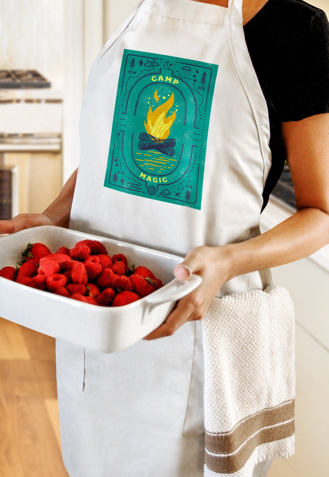 Lake Life Series, Camp Magic, Organic Cotton Kitchen Tea Towels - Lantern Press