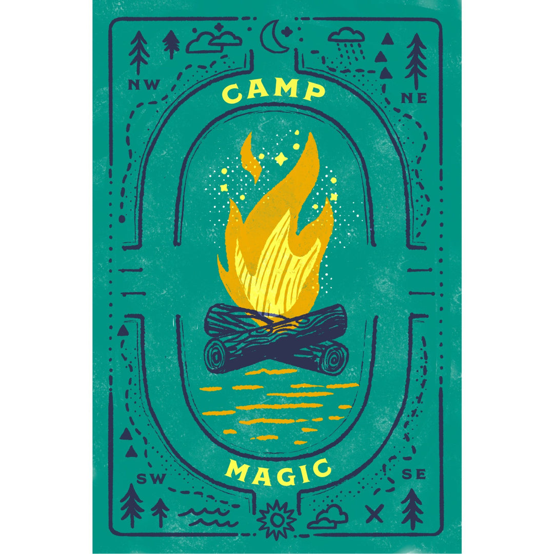 Lake Life Series, Camp Magic, Organic Cotton Kitchen Tea Towels - Lantern Press