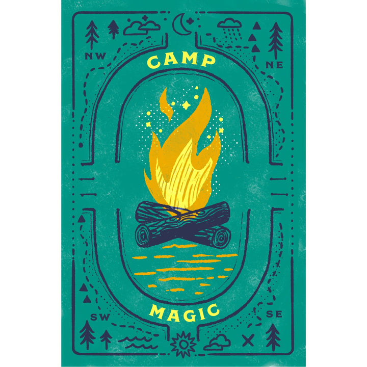 Lake Life Series, Camp Magic, Organic Cotton Kitchen Tea Towels - Lantern Press