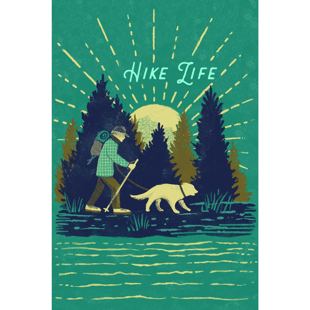 Lake Life Series, Hike Life, Organic Cotton Kitchen Tea Towels - Lantern Press