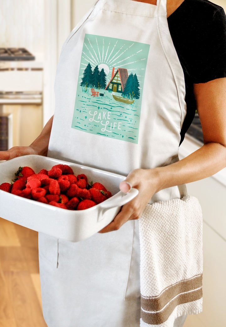 Lake Life Series, Lake Life, Organic Cotton Kitchen Tea Towels - Lantern Press