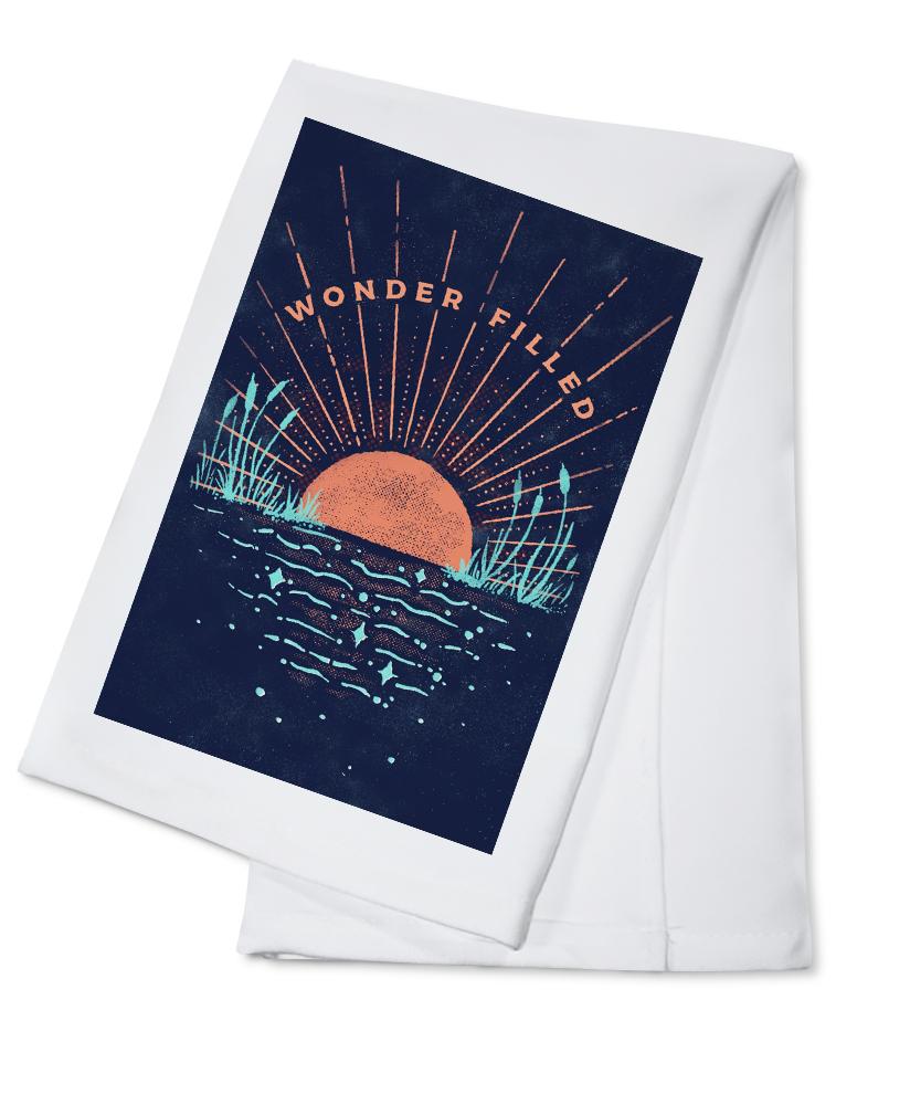 Lake Life Series, Wonder Filled, Organic Cotton Kitchen Tea Towels - Lantern Press