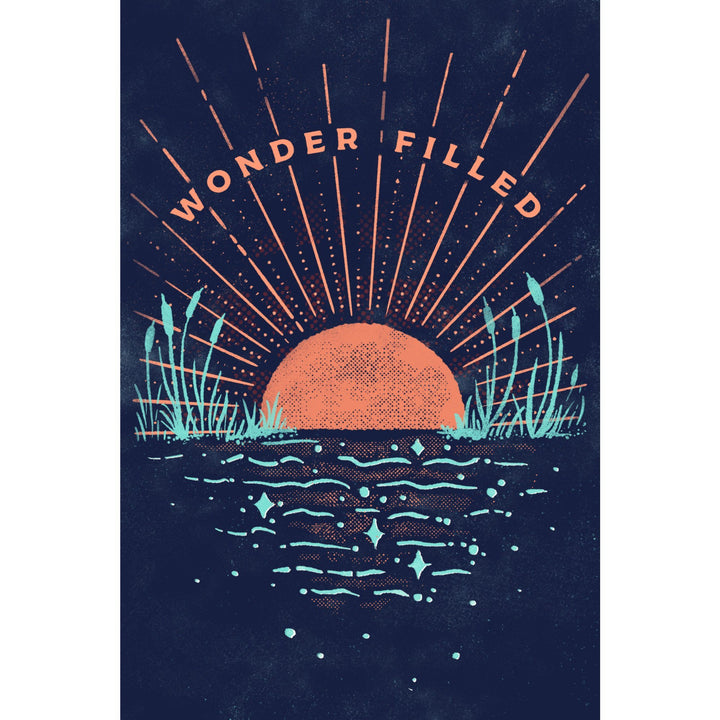 Lake Life Series, Wonder Filled, Organic Cotton Kitchen Tea Towels - Lantern Press