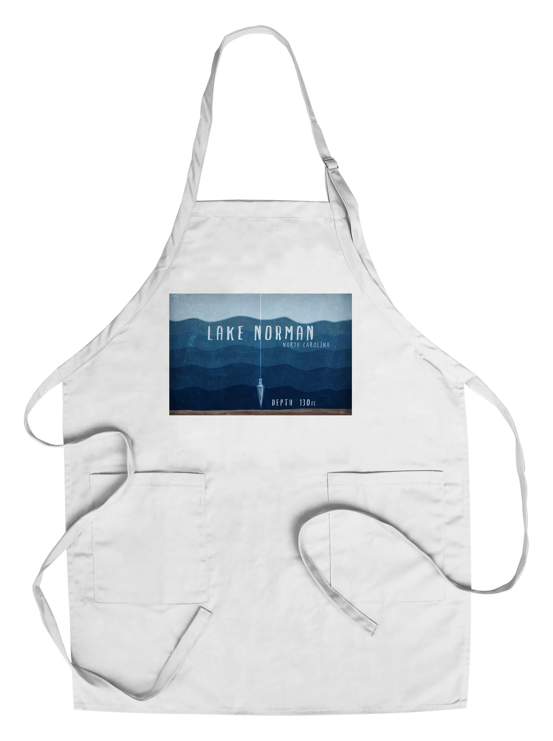 Lake Norman, North Carolina, Lake Essentials, Lake Depth, Organic Cotton Kitchen Tea Towels - Lantern Press
