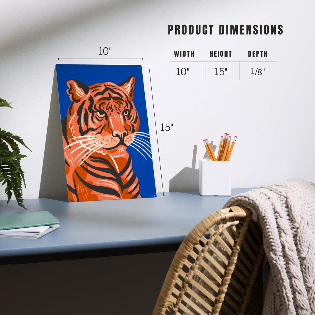 Lush Environment Collection, Tiger Portrait, Wood Signs and Postcards - Lantern Press