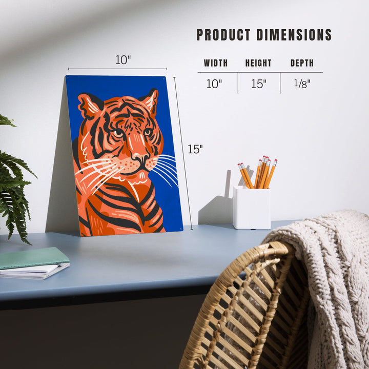 Lush Environment Collection, Tiger Portrait, Wood Signs and Postcards - Lantern Press