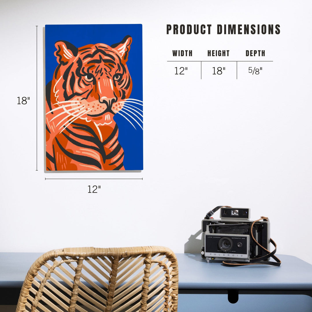 Lush Environment Collection, Tiger Portrait, Wood Signs and Postcards - Lantern Press