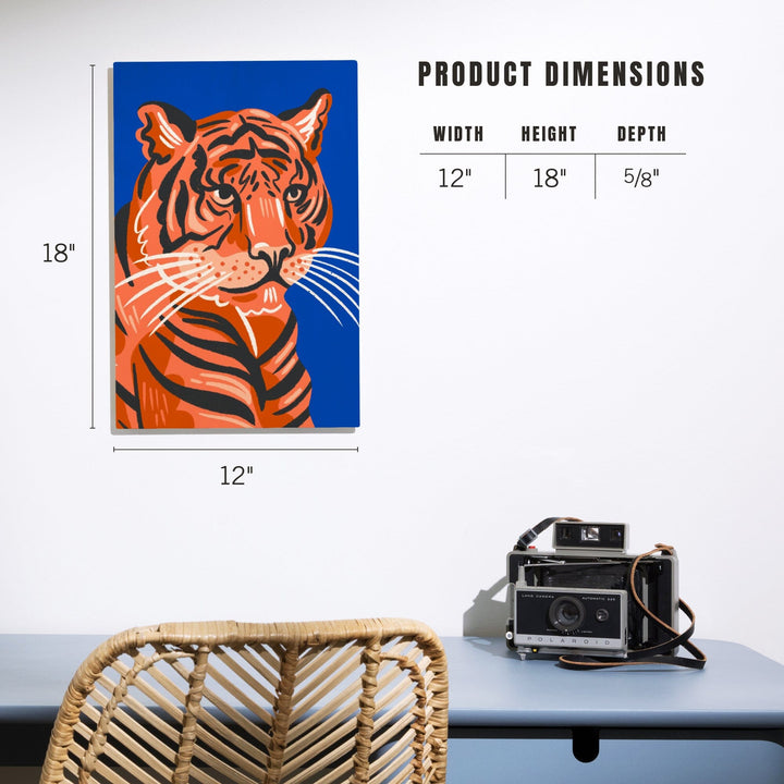 Lush Environment Collection, Tiger Portrait, Wood Signs and Postcards - Lantern Press