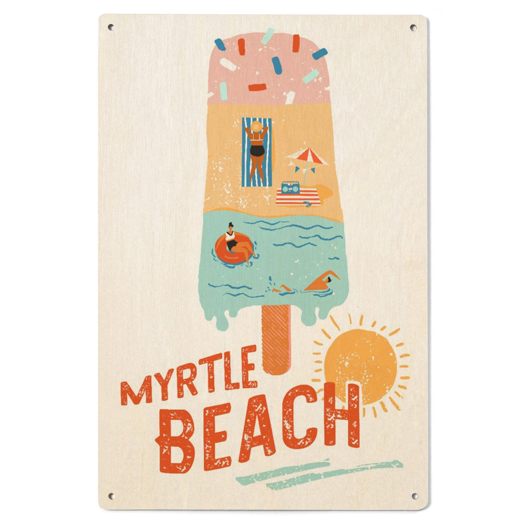 Myrtle Beach, South Carolina, Ice Cream, Lantern Press Artwork, Wood Signs and Postcards Wood Lantern Press