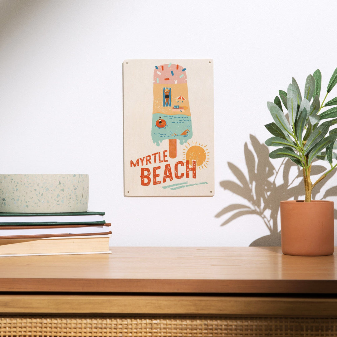 Myrtle Beach, South Carolina, Ice Cream, Lantern Press Artwork, Wood Signs and Postcards Wood Lantern Press