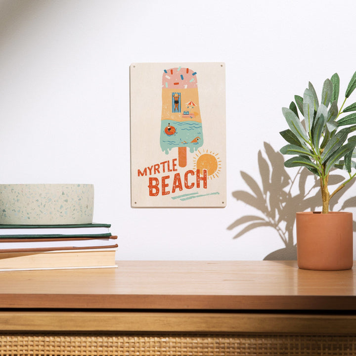 Myrtle Beach, South Carolina, Ice Cream, Lantern Press Artwork, Wood Signs and Postcards Wood Lantern Press