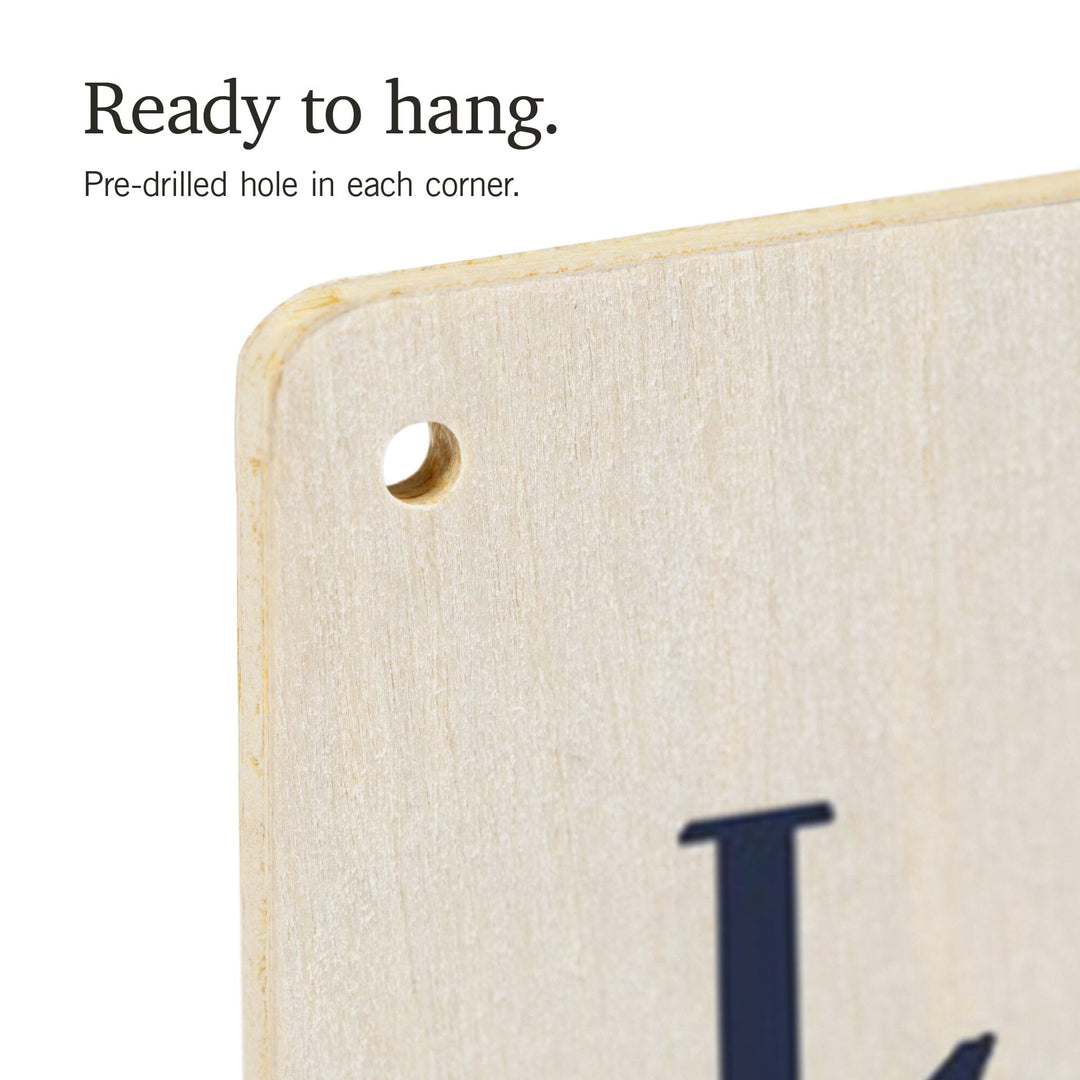 Myrtle Beach, South Carolina, Latitude & Longitude (Blue), Lantern Press Artwork, Wood Signs and Postcards Wood Lantern Press