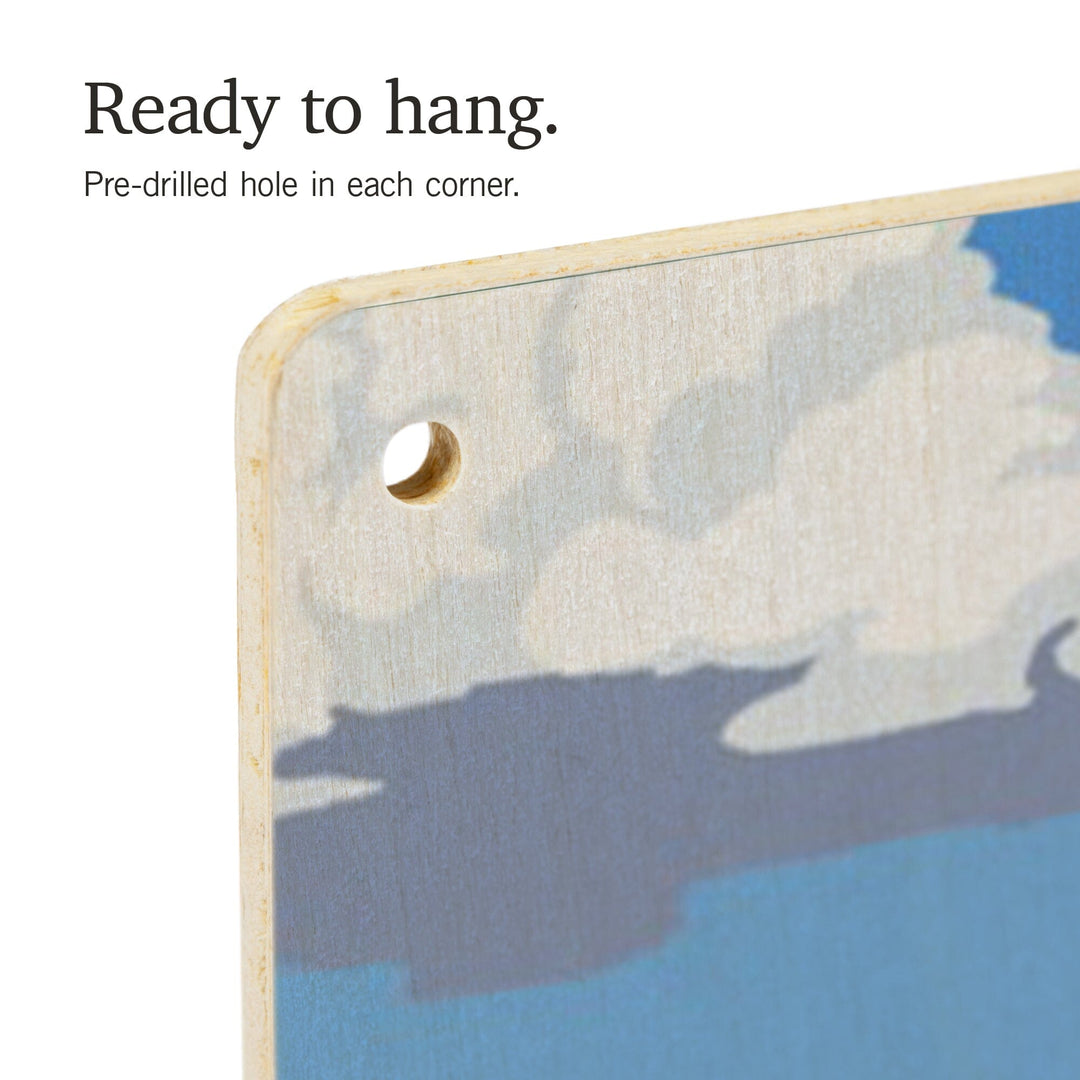 Napa Valley Wine Country, California, Destination Sign, Lantern Press Artwork, Wood Signs and Postcards Wood Lantern Press