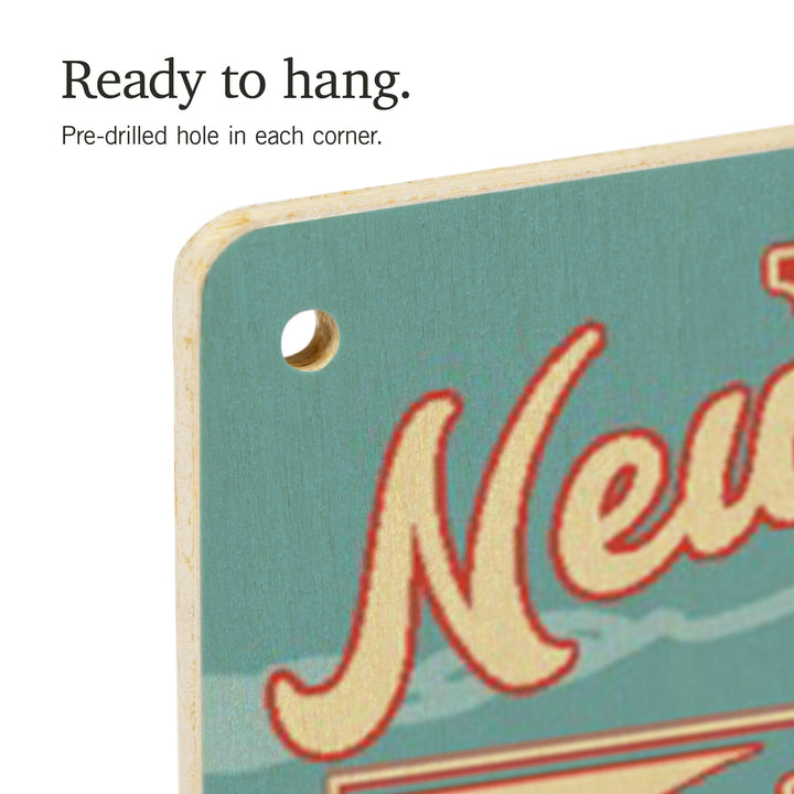 New Buffalo, Michigan, New Buffalo Lighthouse, Lantern Press Artwork, Wood Signs and Postcards Wood Lantern Press