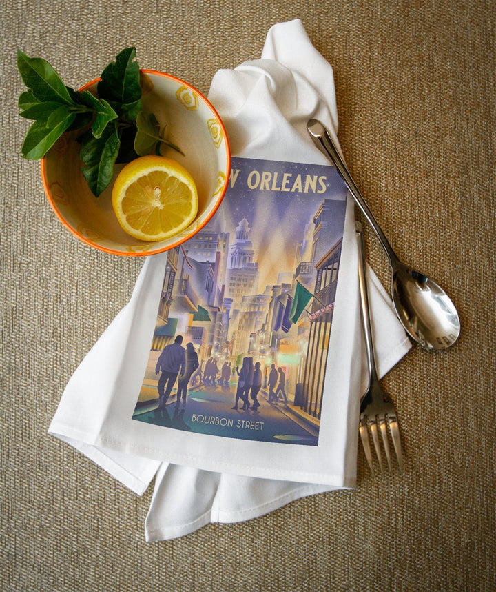 New Orleans, Louisiana, Lithograph, City Series, Bourbon Street Kitchen Lantern Press