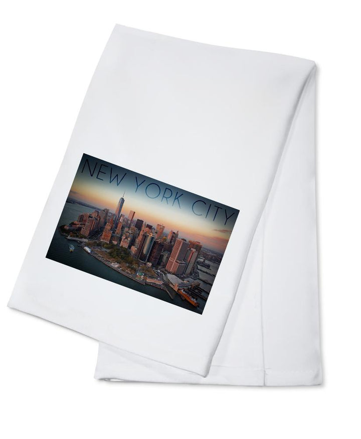 New York City, New York, Aerial Skyline, Lantern Press Photography, Towels and Aprons Kitchen Lantern Press Cotton Towel
