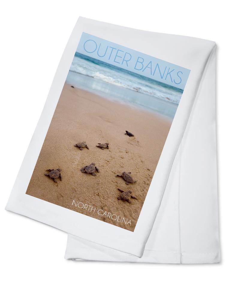 Outer Banks, North Carolina, Sea Turtles Hatching, Lantern Press Photography, Towels and Aprons Kitchen Lantern Press Cotton Towel