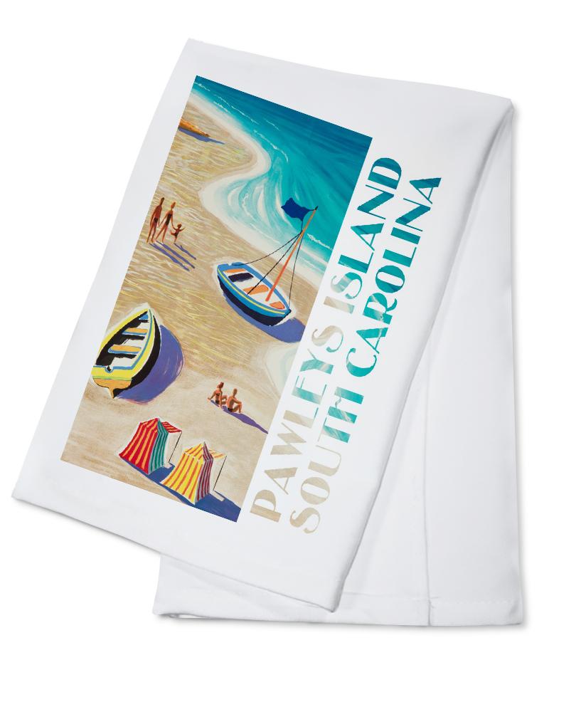 Pawleys Island, South Carolina, Beach Scene, Lantern Press Artwork, Towels and Aprons Kitchen Lantern Press Cotton Towel