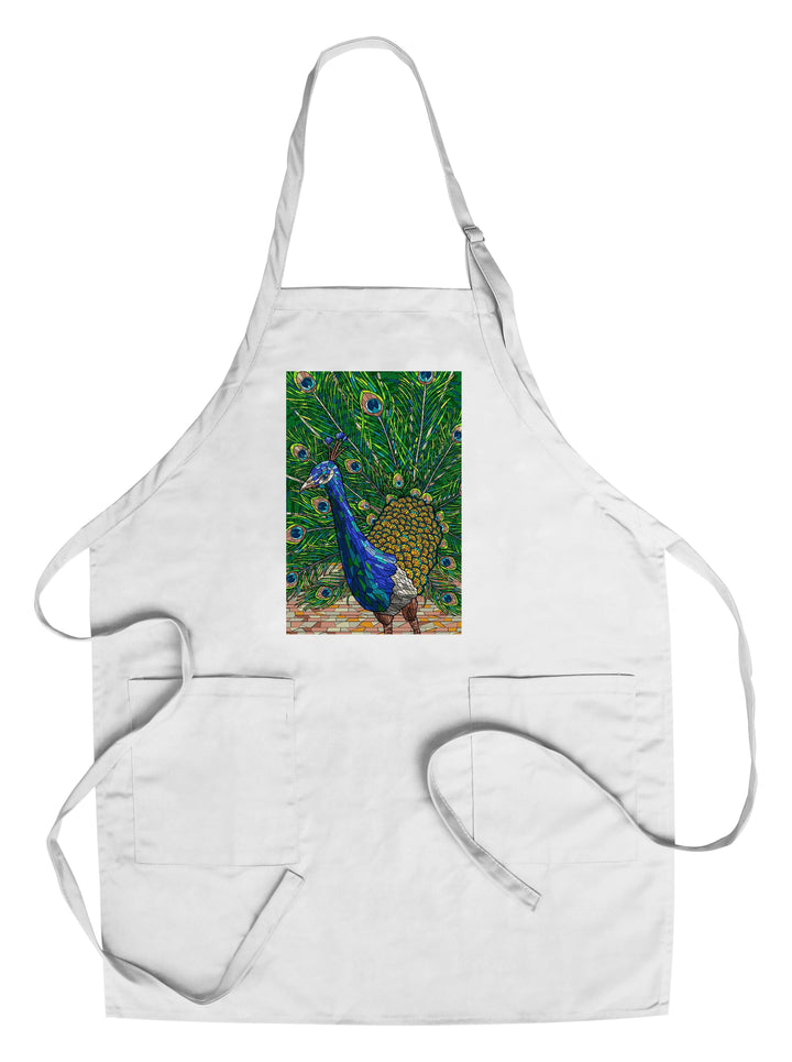 Peacock, Mosaic, Lantern Press Artwork, Towels and Aprons Kitchen Lantern Press Chef's Apron